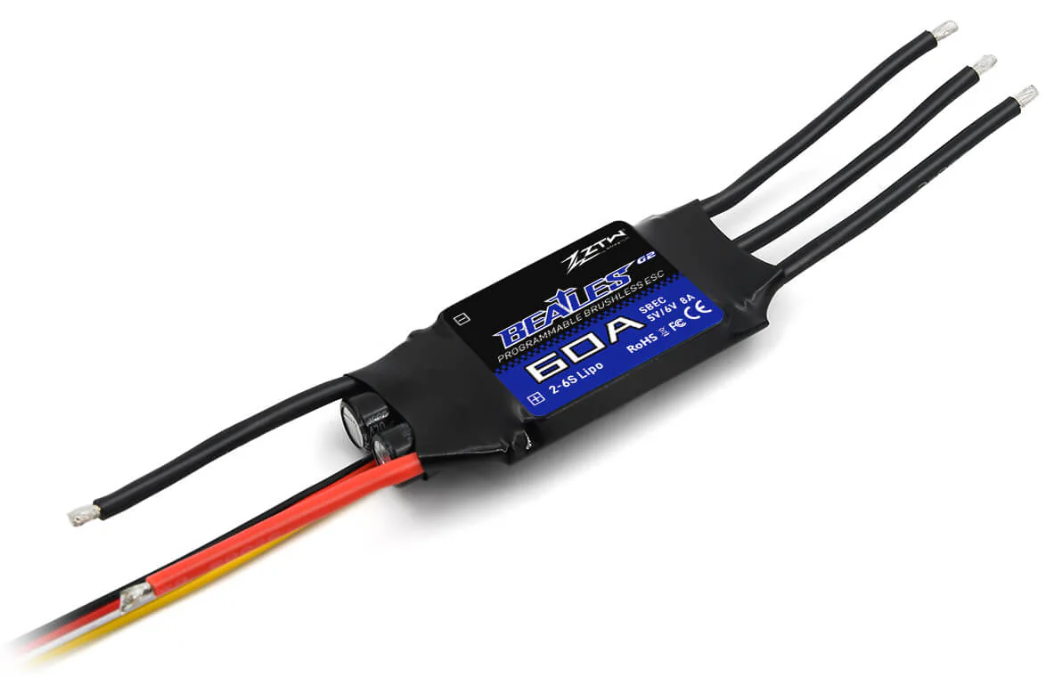 ZTW Beatles G2 60A ESC (2–6S, SBEC, Fixed-Wing)