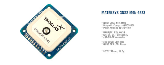 Mateksys GNSS M9N-5883 (GPS)