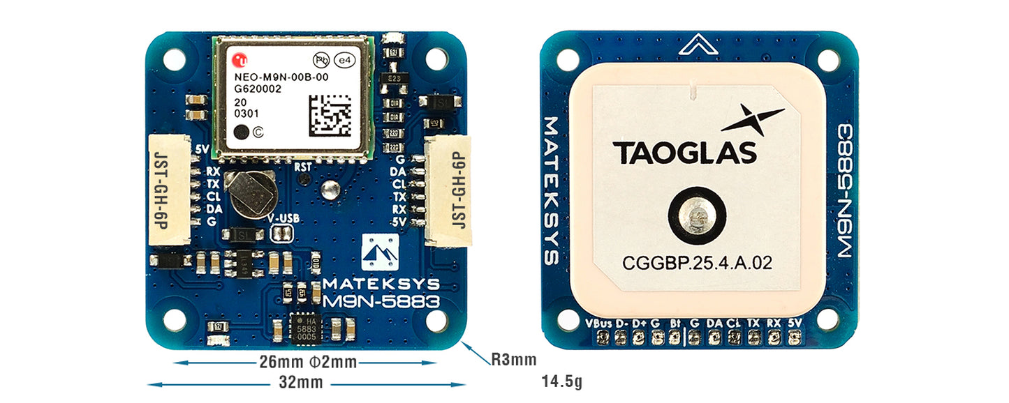 Mateksys GNSS M9N-5883 (GPS)